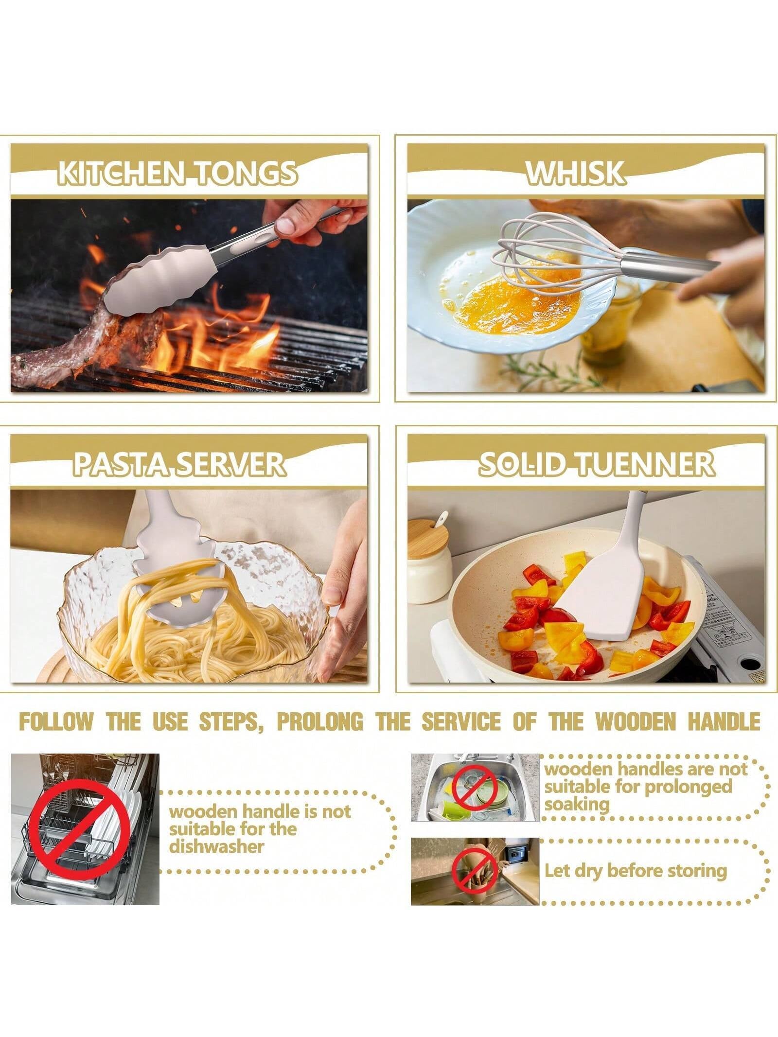 Silicone Kitchen Utensils Set- 34PCS