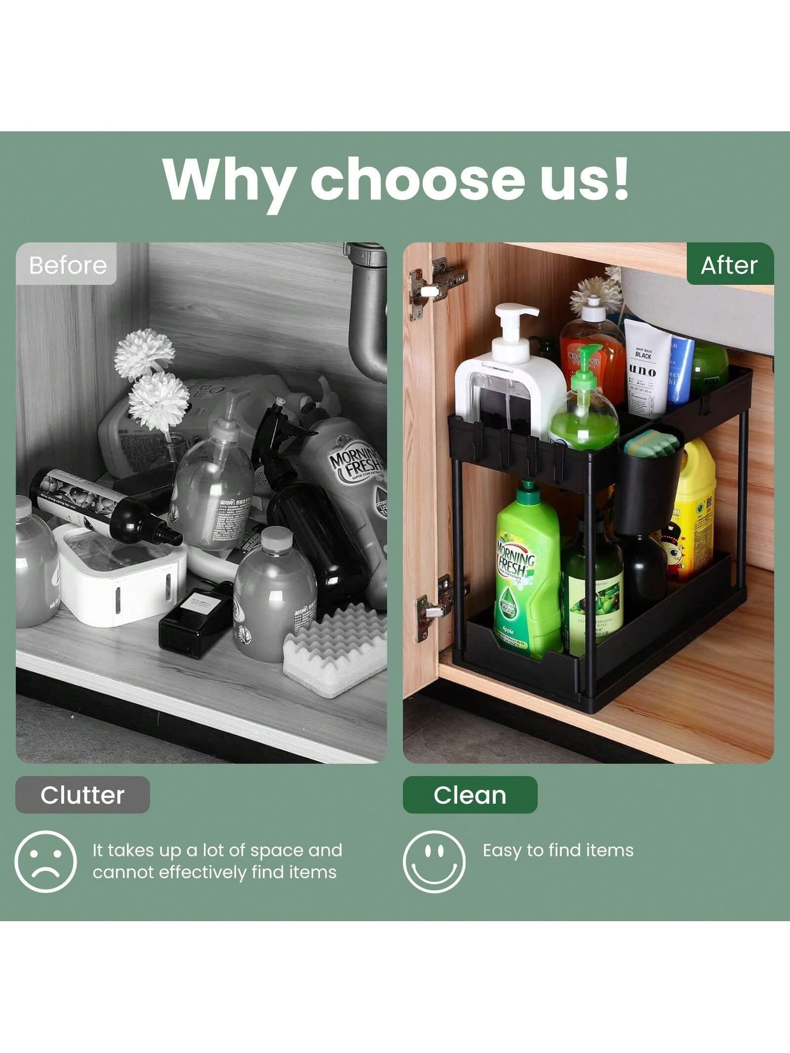 Kitchen Cabinet Storage Rack