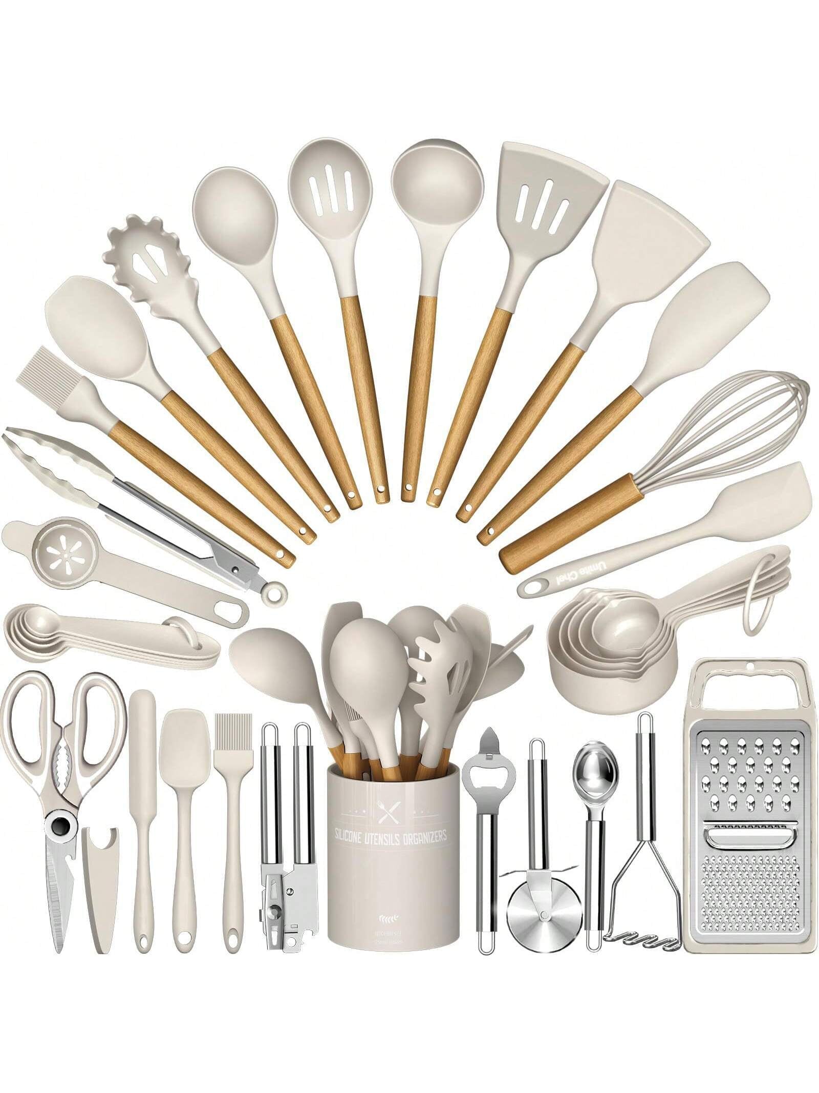 Silicone Kitchen Utensils Set- 34PCS