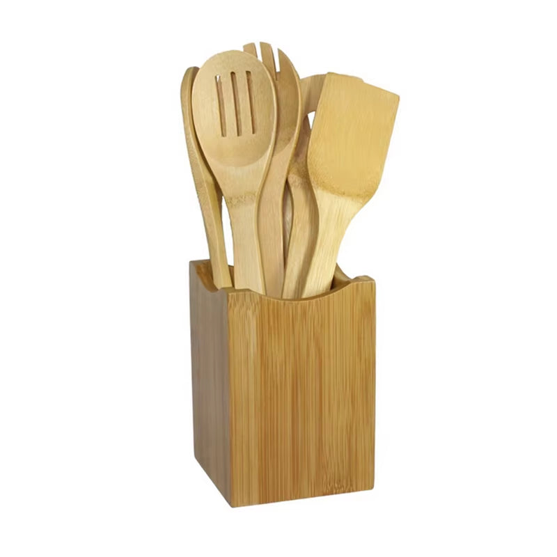 6 Pieces Bamboo Spoon Set